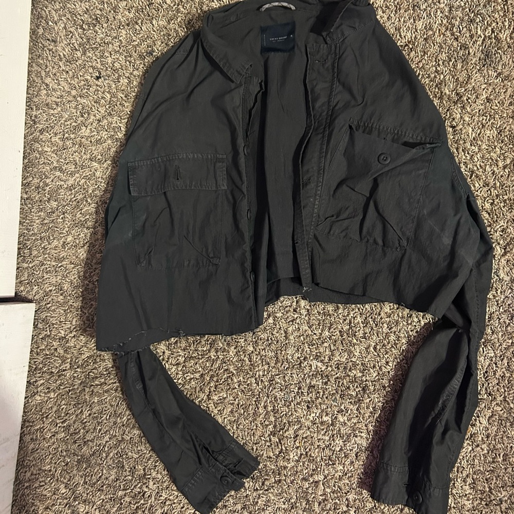 Cut Cropped lucky brand jacket size Xl